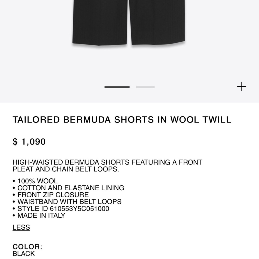 NWT Saint Laurent Bermuda Shorts - Picture 3 of 10